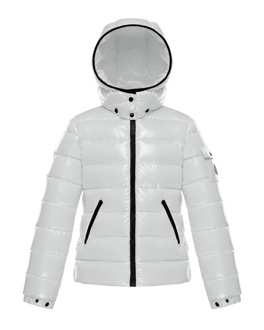 Moncler Girl s Bady Laque Mini Me Quilted Hooded Puffer Jacket