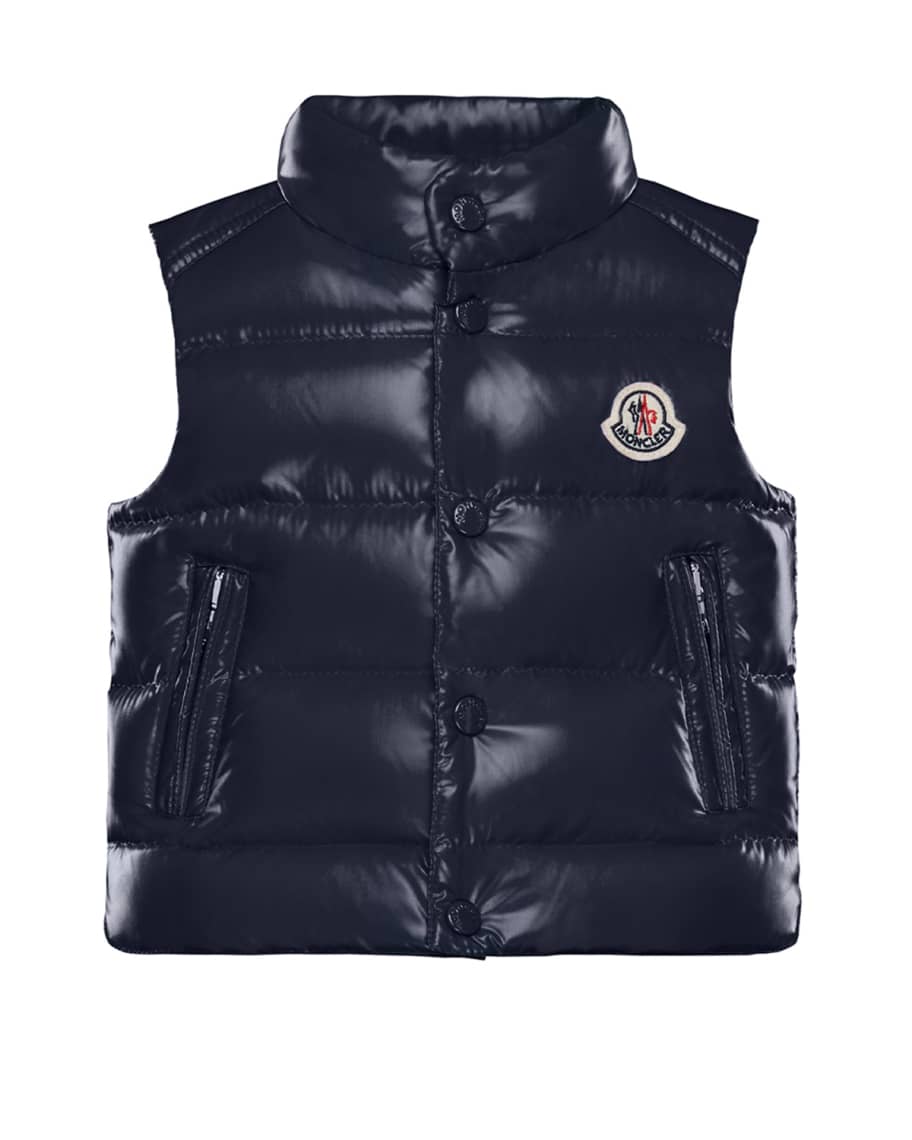 Moncler Bernard Quilted Snap-Front Vest, Size 12M-3 | Neiman Marcus