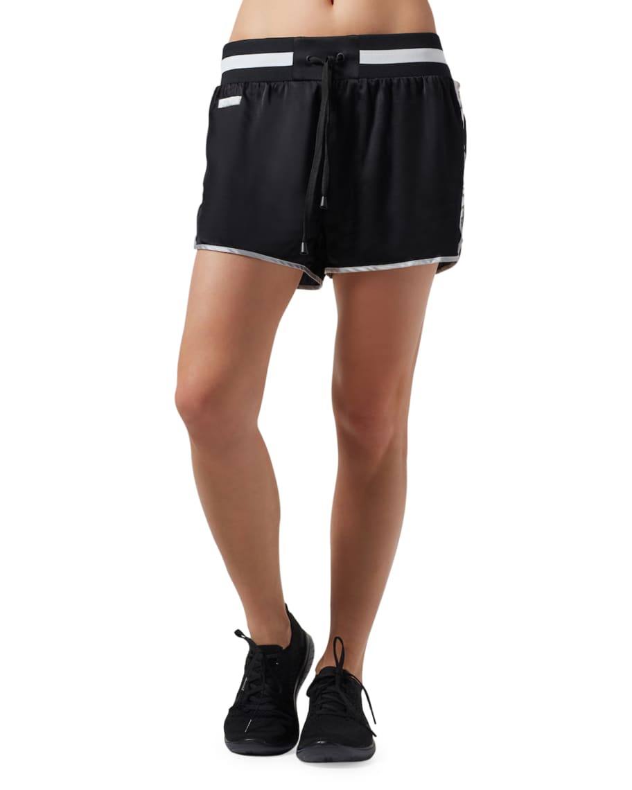 Blanc Noir Sutra Ruched-Side Dolphin Shorts | Neiman Marcus