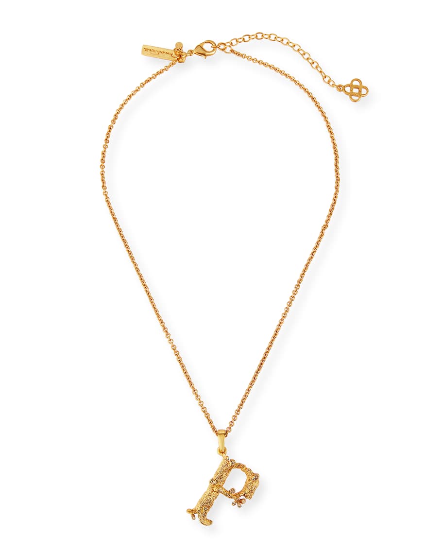 Oscar de la Renta Letter Pendant Necklace Neiman Marcus