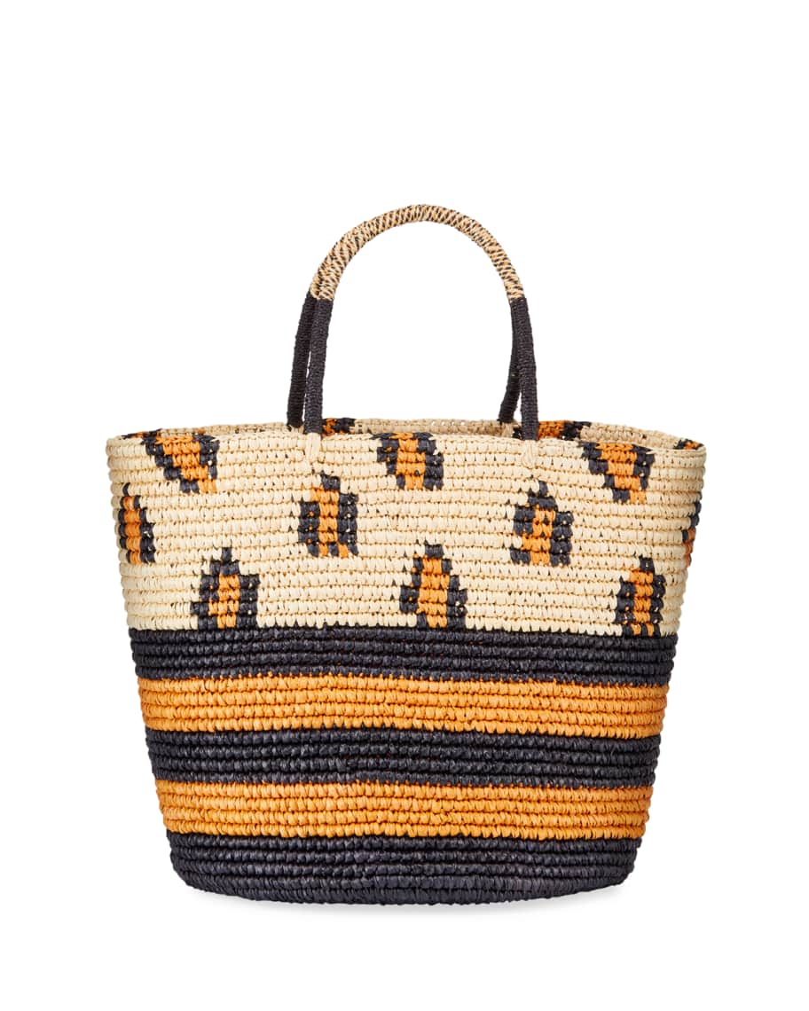 Leopard straw bag deals