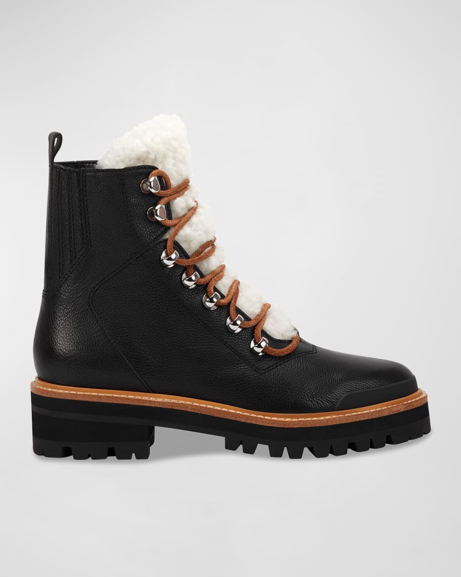 Marc Fisher LTD Izzie Shearling Fur Hiker Boots | Neiman Marcus