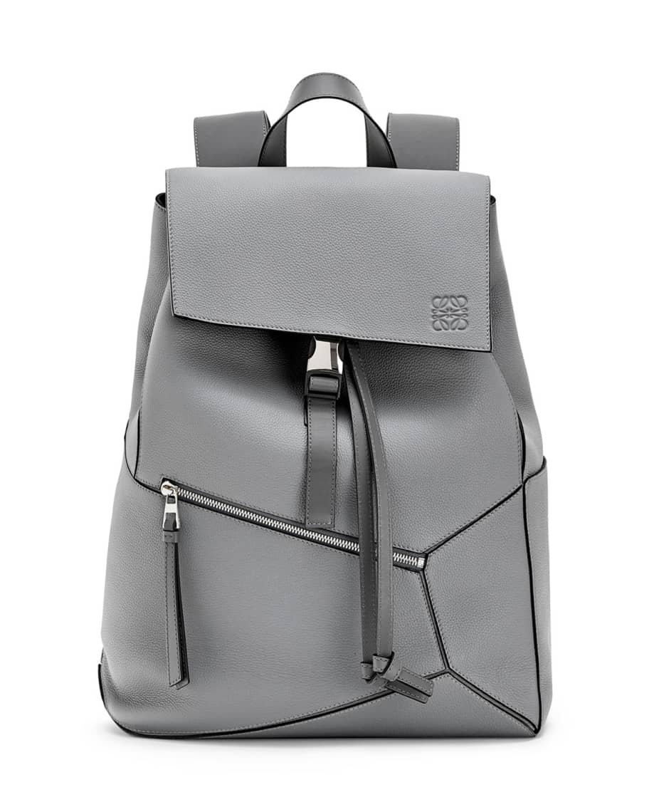 Loewe Men s Puzzle Leather Backpack with Asymmetrical Details