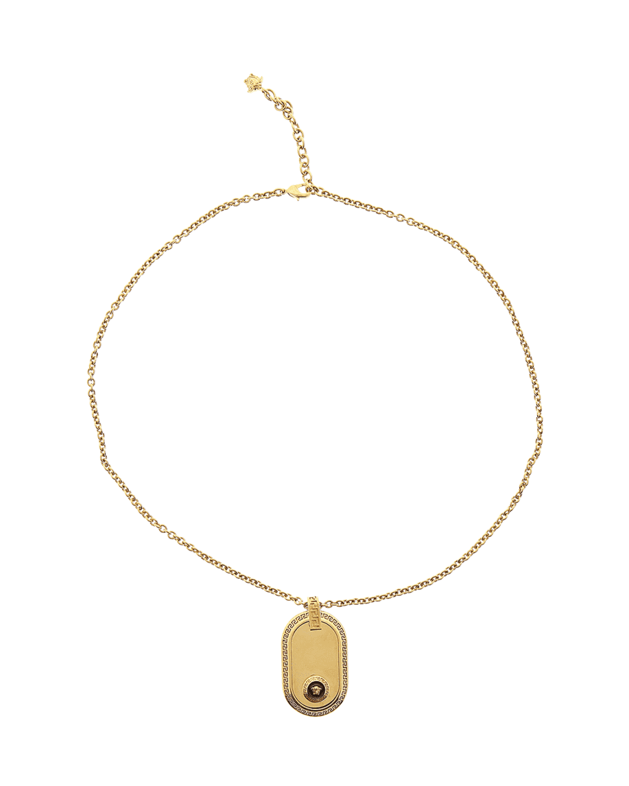 Versace resin medusa necklace discount