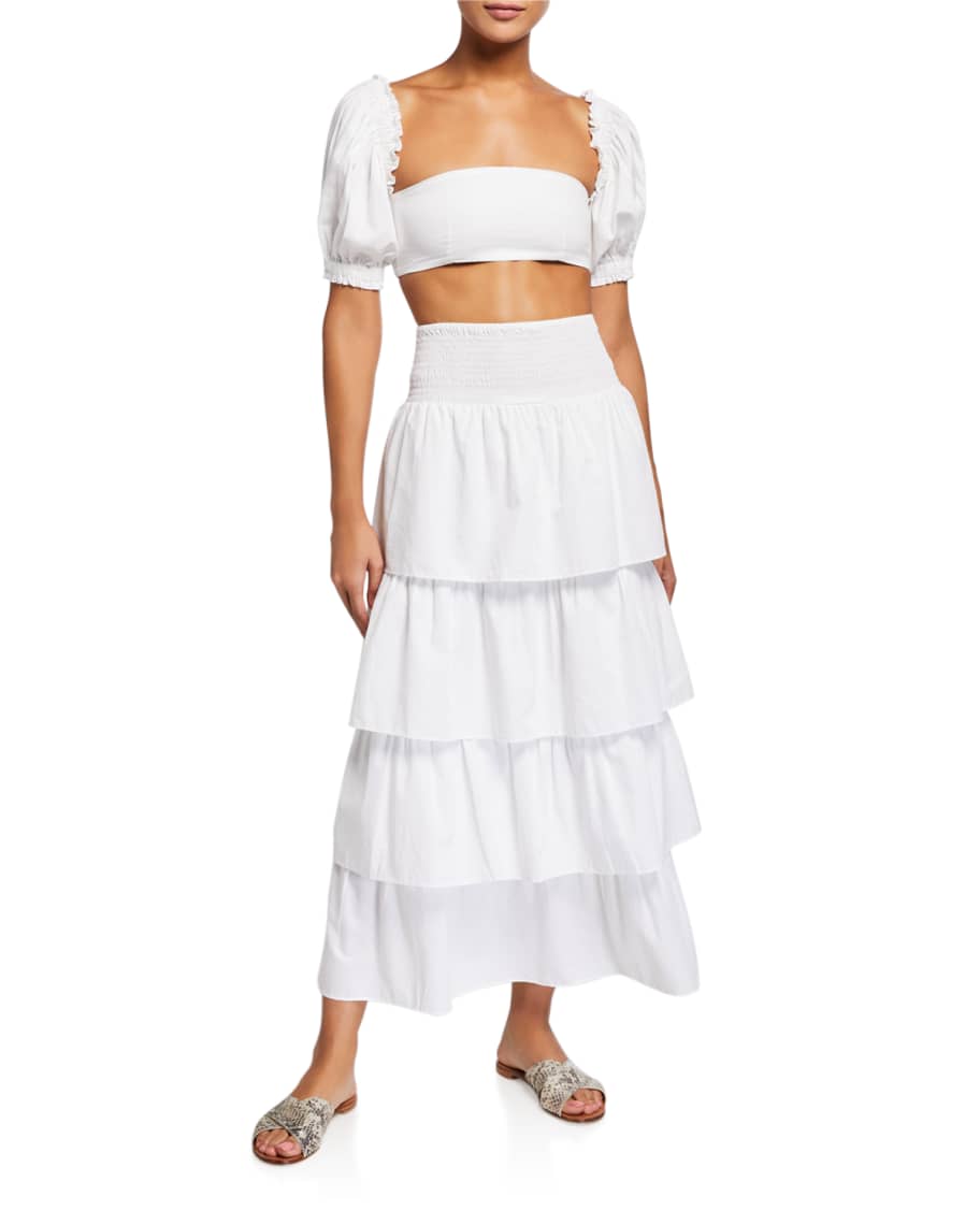 Weworewhat Paloma Tiered Long Coverup Skirt Neiman Marcus