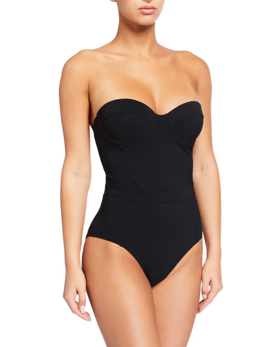 Tory Burch Lipsi Solid Underwire One Piece Swimsuit Neiman Marcus