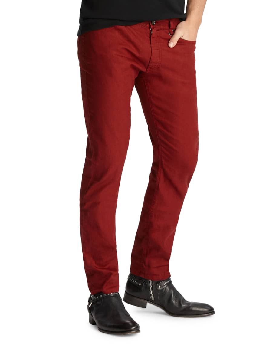 John Varvatos Men's ChelseaFit GarmentDyed Denim Jeans Neiman Marcus