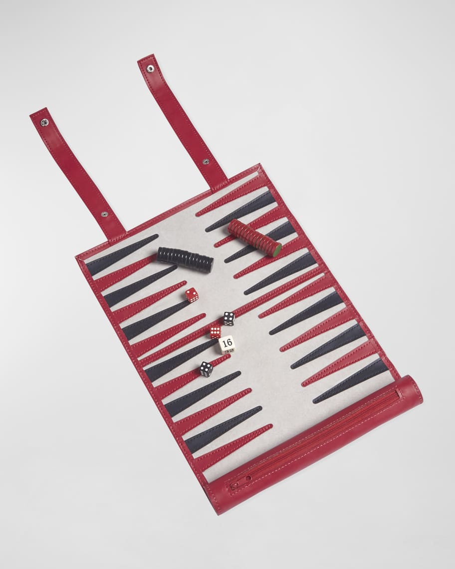 Brouk and Co RollUp Backgammon Travel Game Set in Vegan