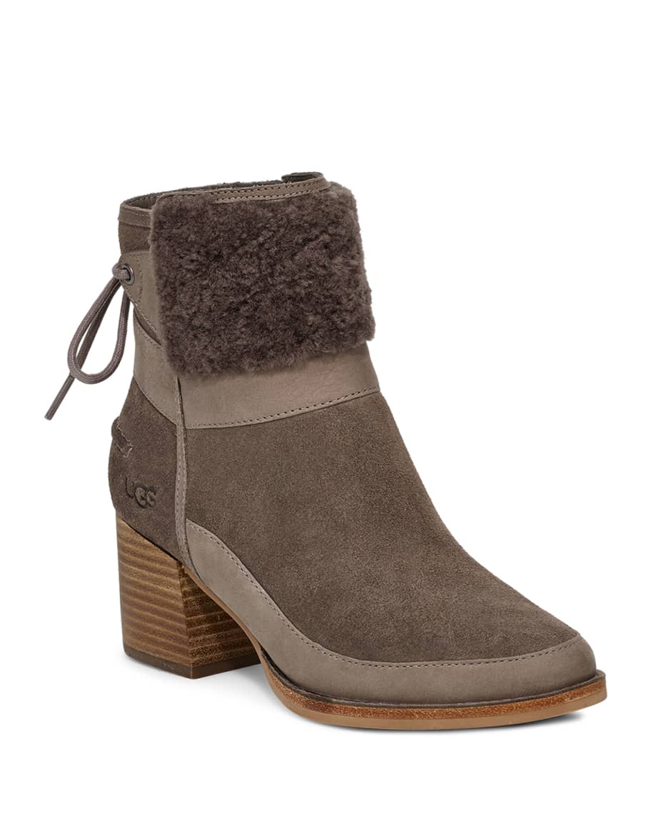 Ugg kirke suede block heel booties store
