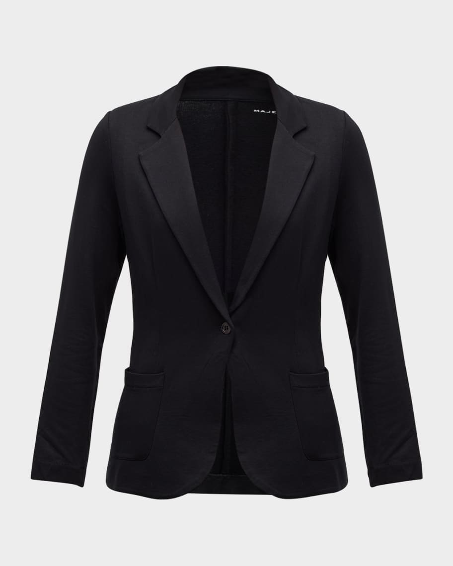 ジャケット MAJESTIC FILATURES SS25 Single button jacket (E25M003 386) French Terry Looped One-Button Blazer – Frances Kahn