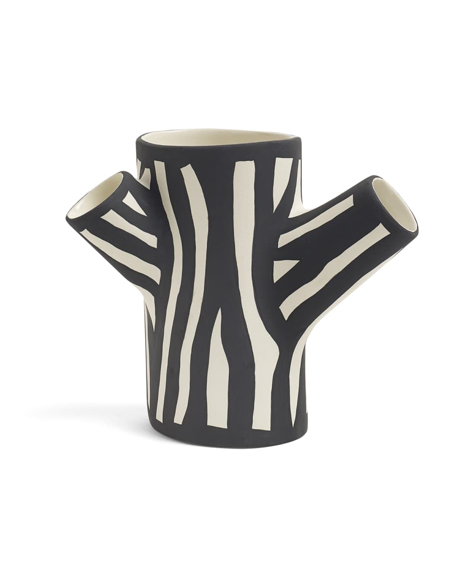 HAY Small Zebra-Print Tree Trunk Vase | Neiman Marcus