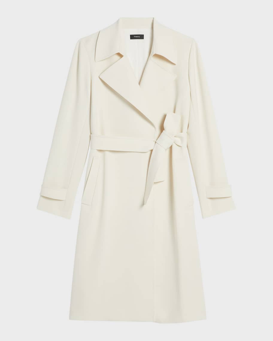 Theory oaklane silk trench coat online