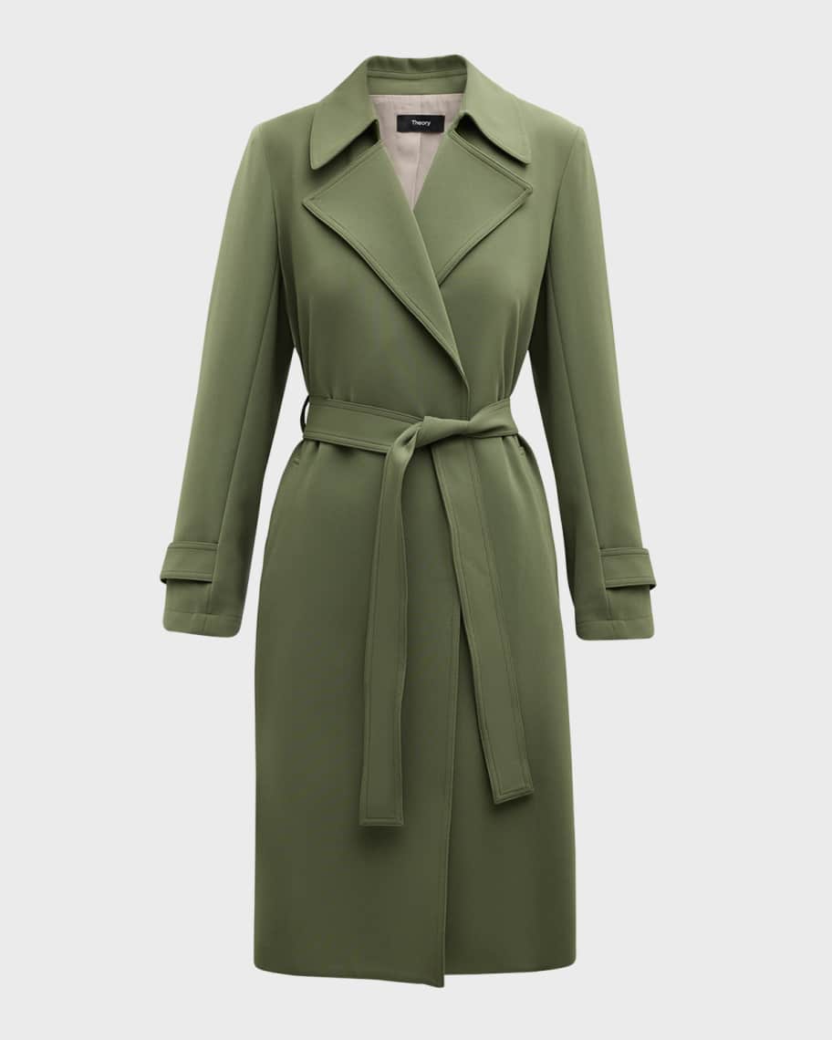 Theory oaklane silk trench coat shop