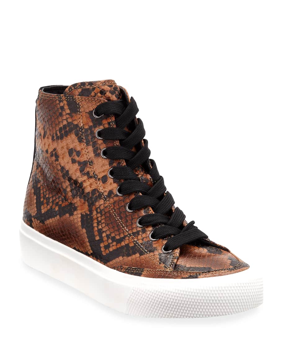 Rag Bone Army Snake Print High Top Sneakers Neiman Marcus