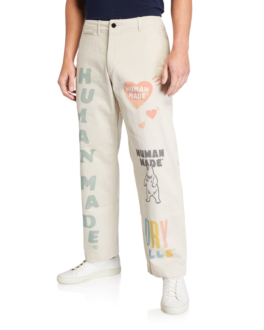 HUMAN MADE Men's Typographic Military Chino Pants | Neiman Marcus
