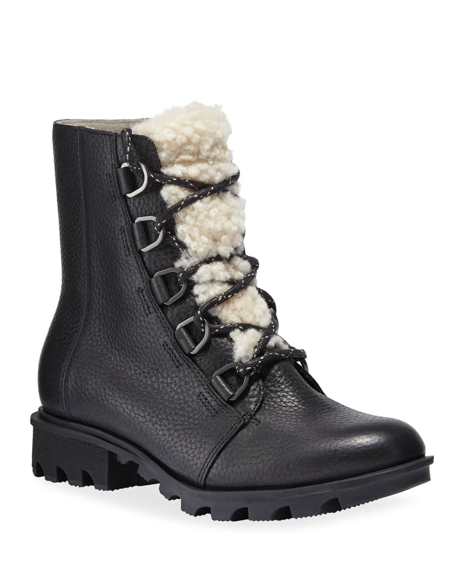 Sorel phoenix lace shearling boot outlet