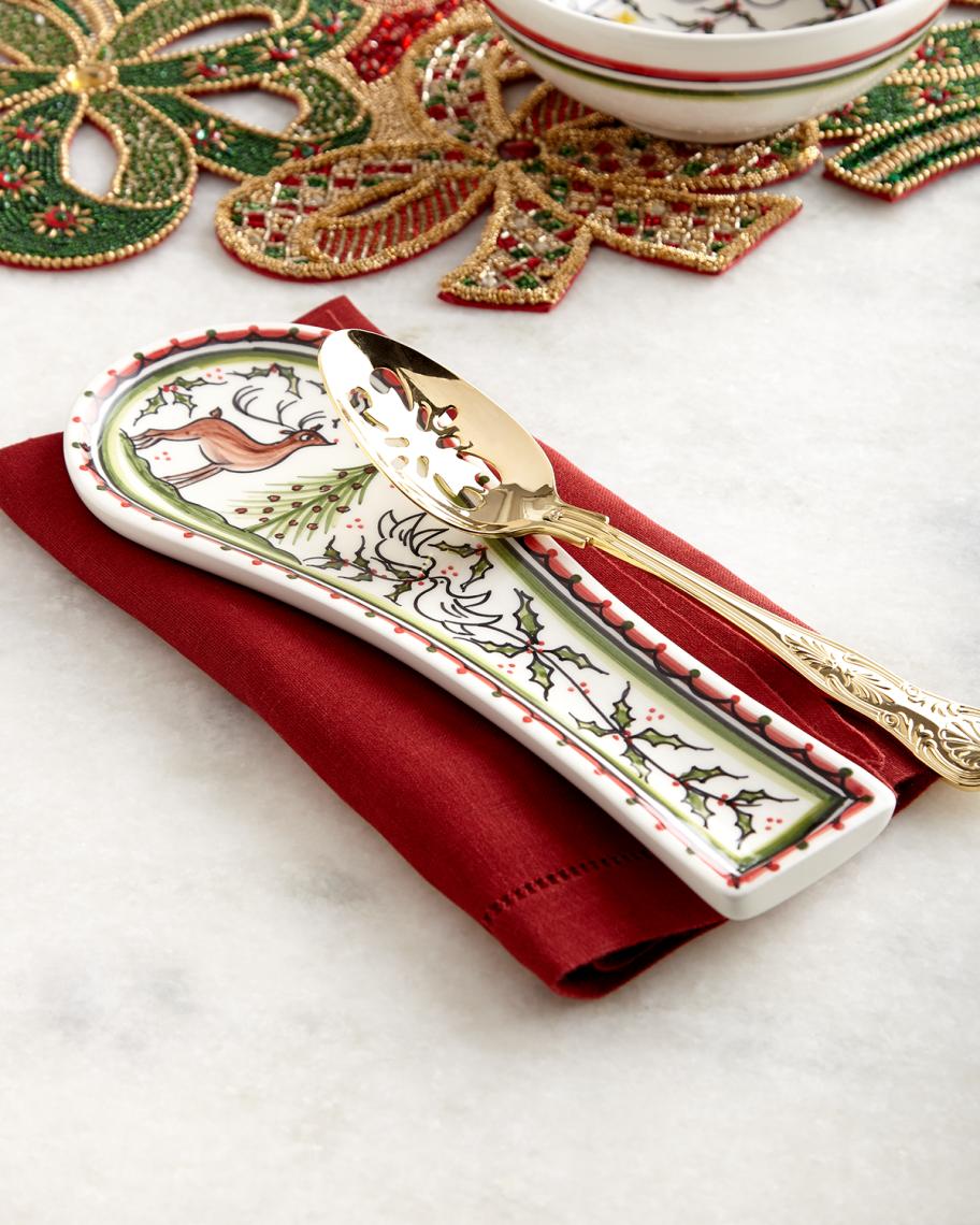 Neiman Marcus Christmas Pavoes Spoon Rest | Neiman Marcus