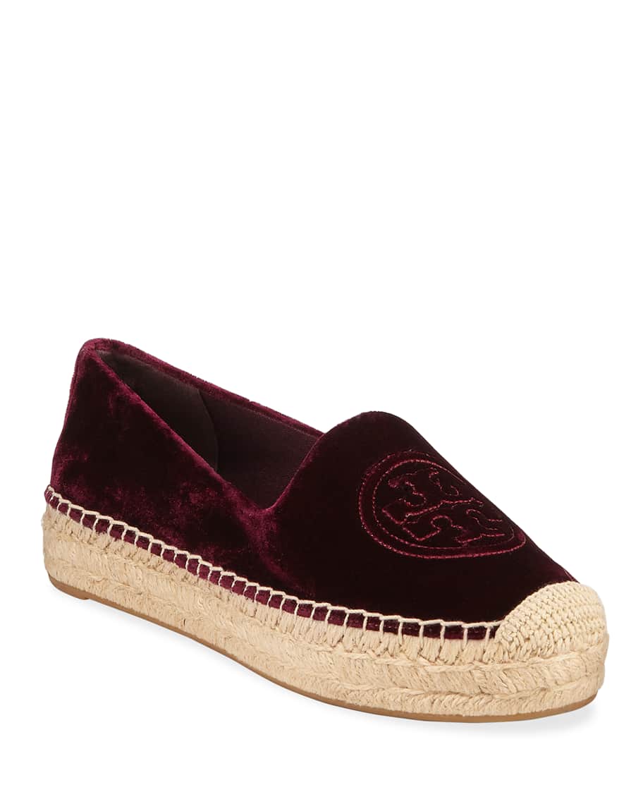Tory burch velvet best sale espadrilles