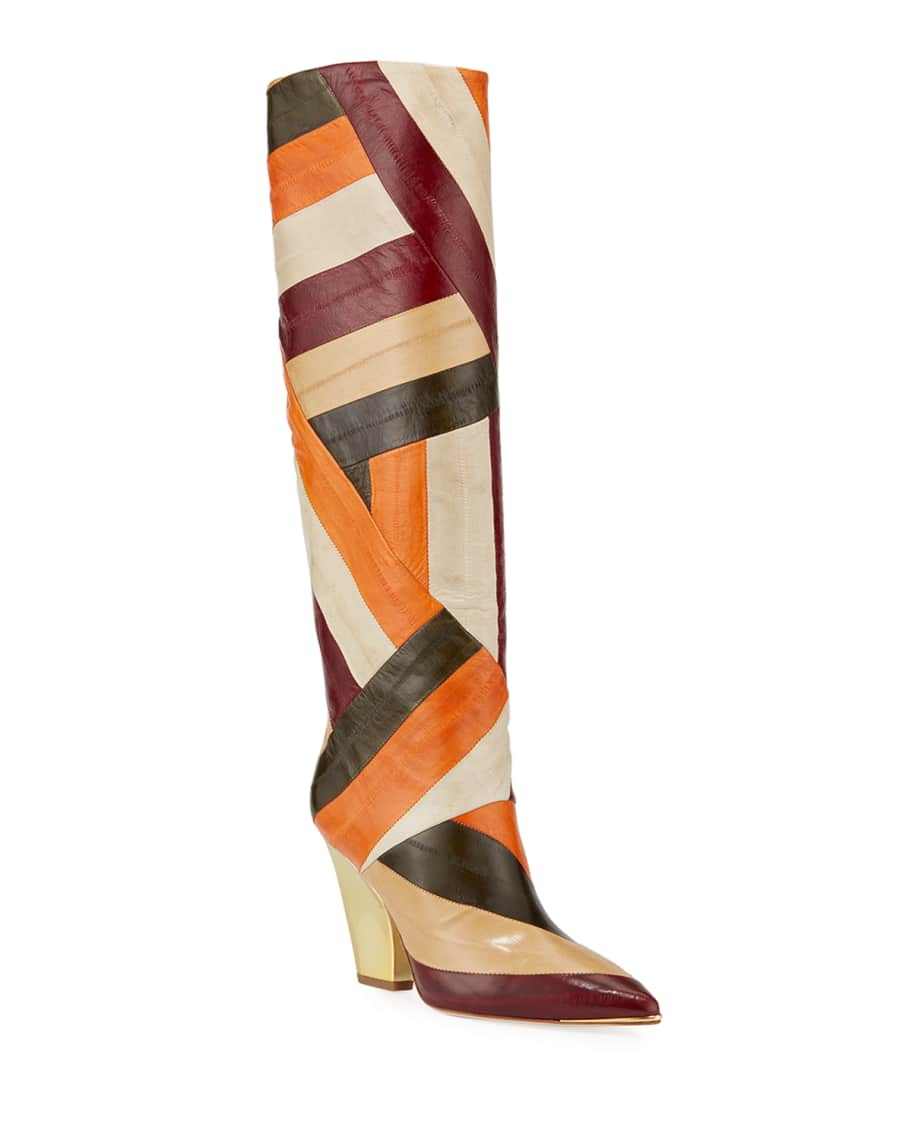 Tory Burch Lila Heeled Knee Boots | Neiman Marcus