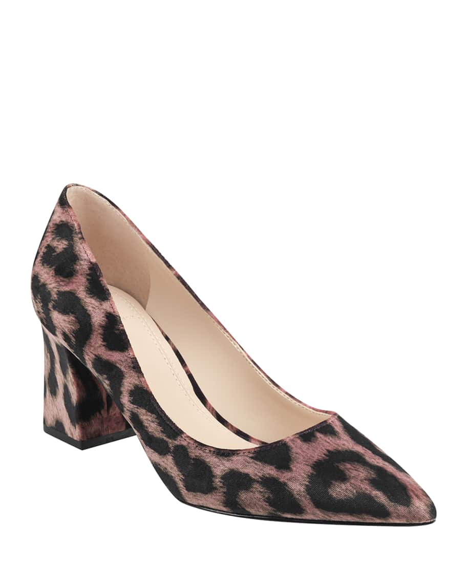 Marc Fisher LTD Leo ChunkyHeel Leopard Pumps Neiman Marcus