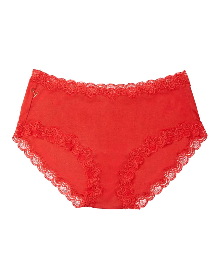Uwila Warrior Soft Silks LaceTrim Bikini Briefs Neiman Marcus
