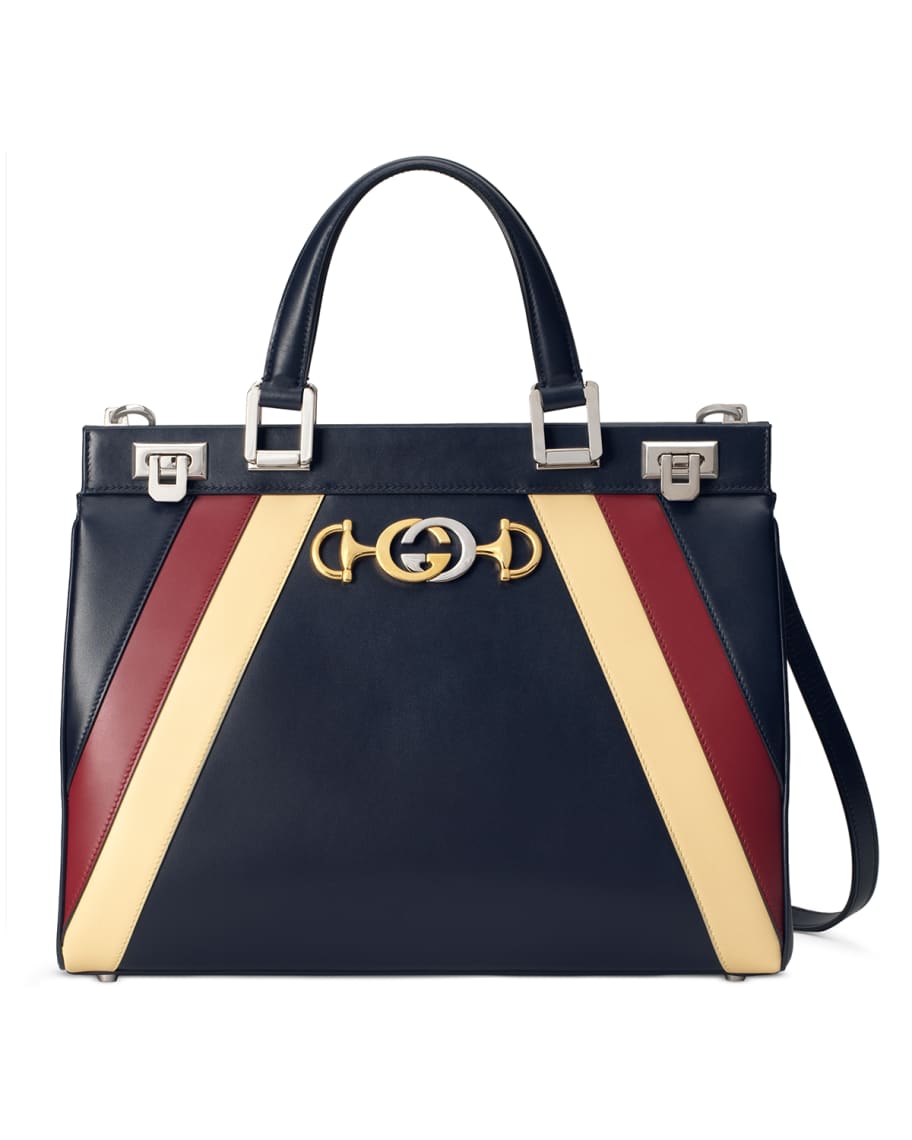 Gucci Medium Zumi Stripe Top Handle Bag | Neiman Marcus