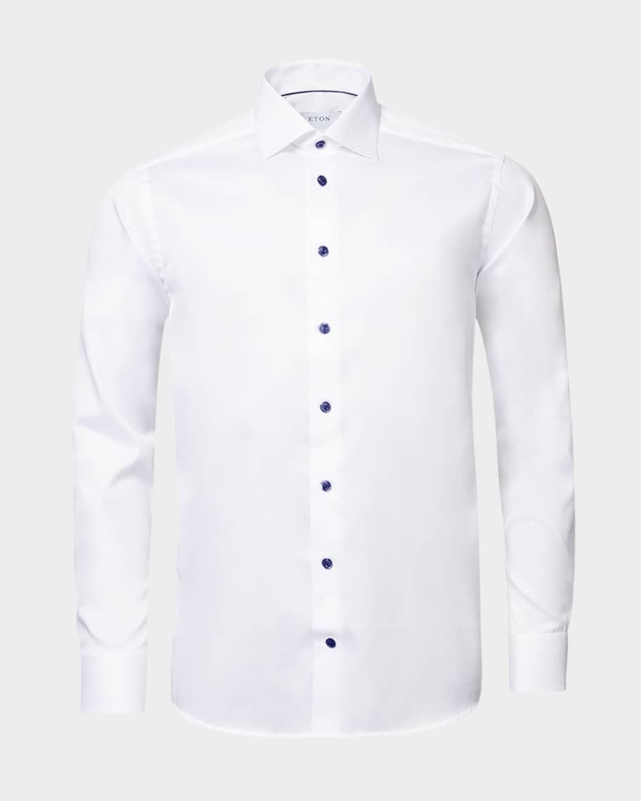 Eton Solid Signature Twill Dress Shirt | Slim fit | Size 37