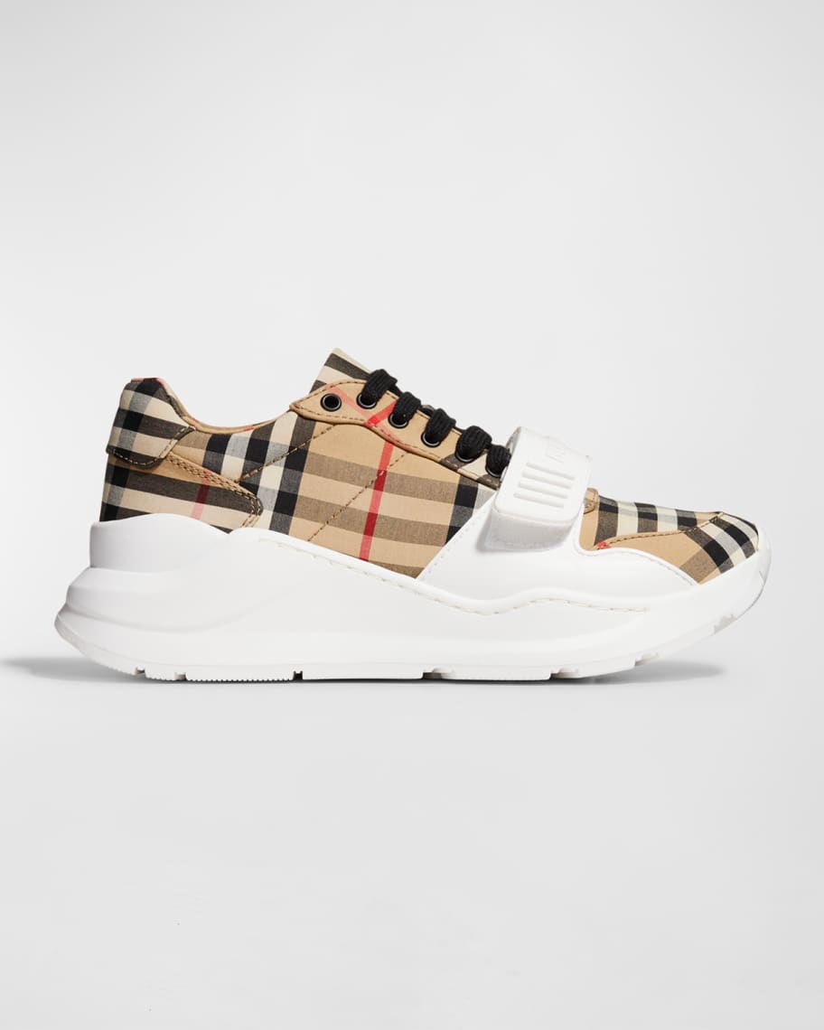 Burberry Vintage Check Cotton Sneakers | Neiman Marcus