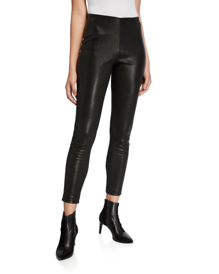 Rag & Bone Simone Leather Ankle Pants | Neiman Marcus