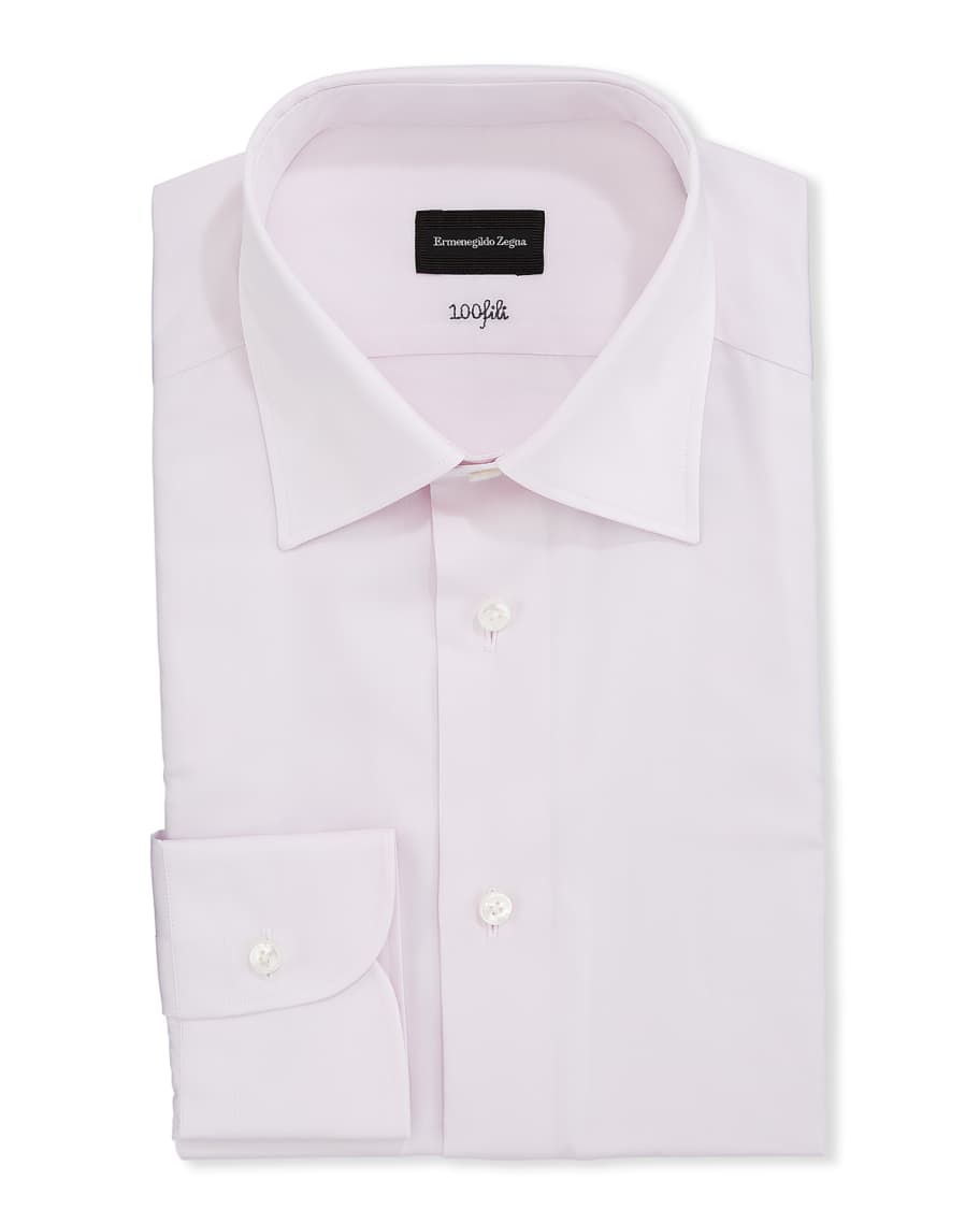 ZEGNA Men's Solid 100Fili Cotton Regular-Fit Dress Shirt | Neiman Marcus