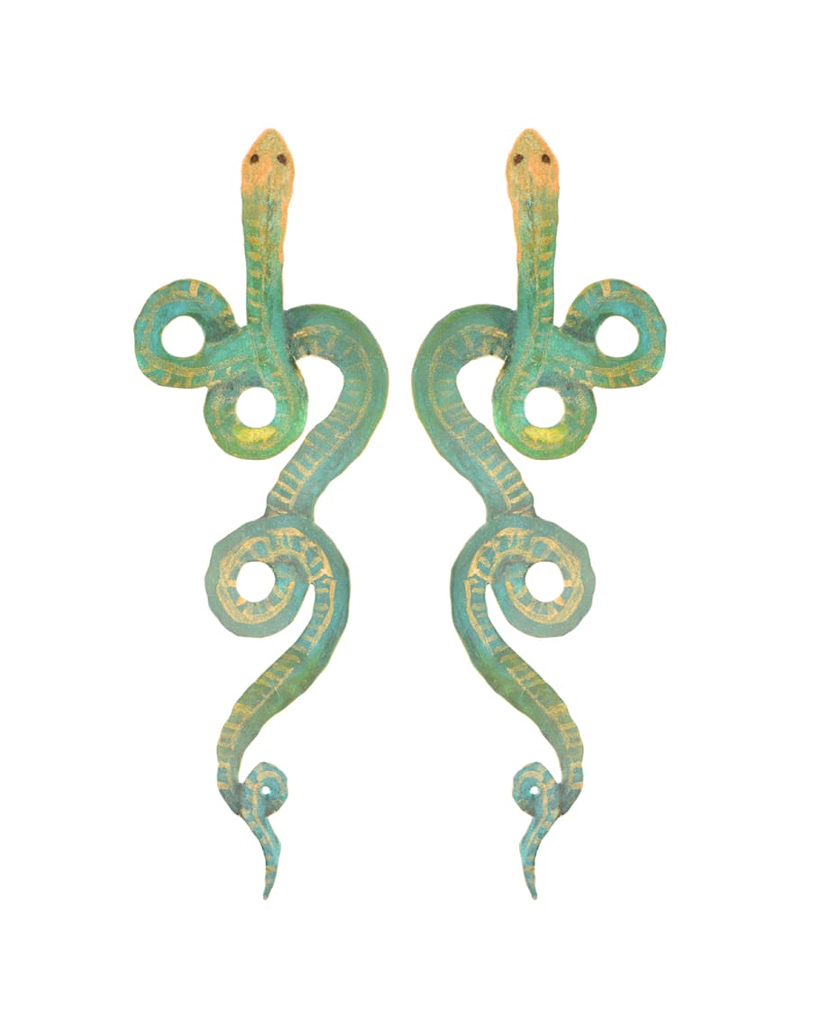 We Dream in Colour Serpentine Painted Earrings | Neiman Marcus