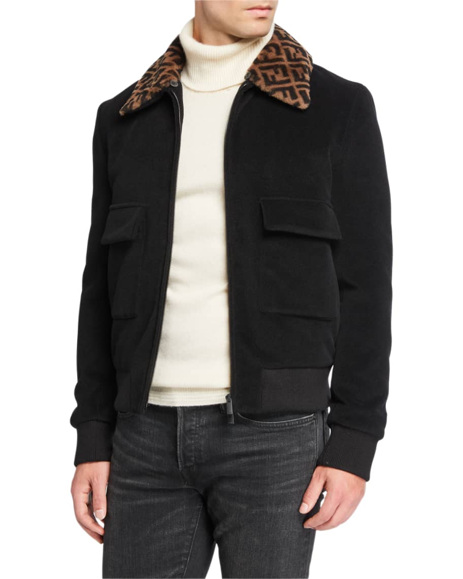 Fendi fur collar coat