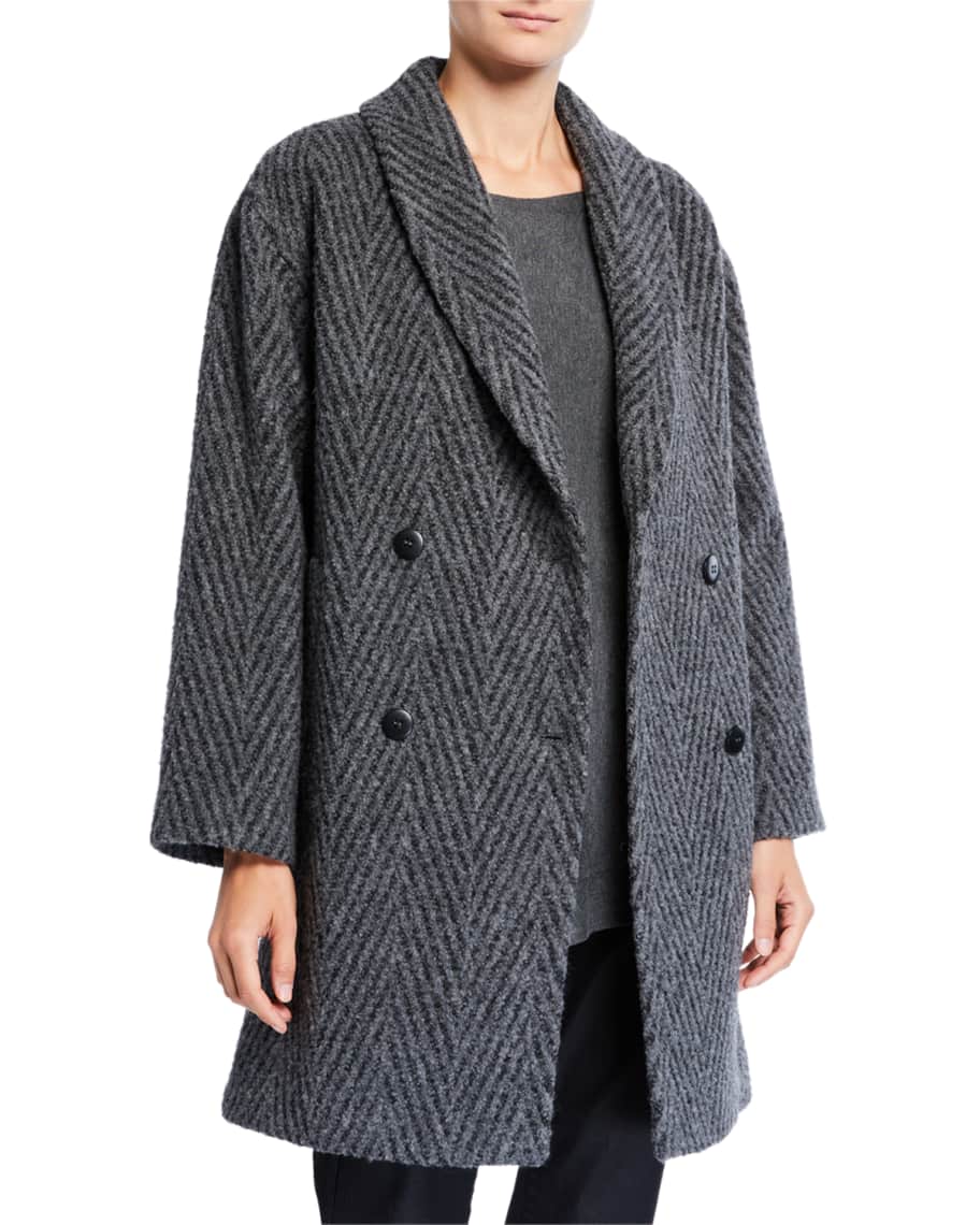 Eileen fisher cheap chevron coat