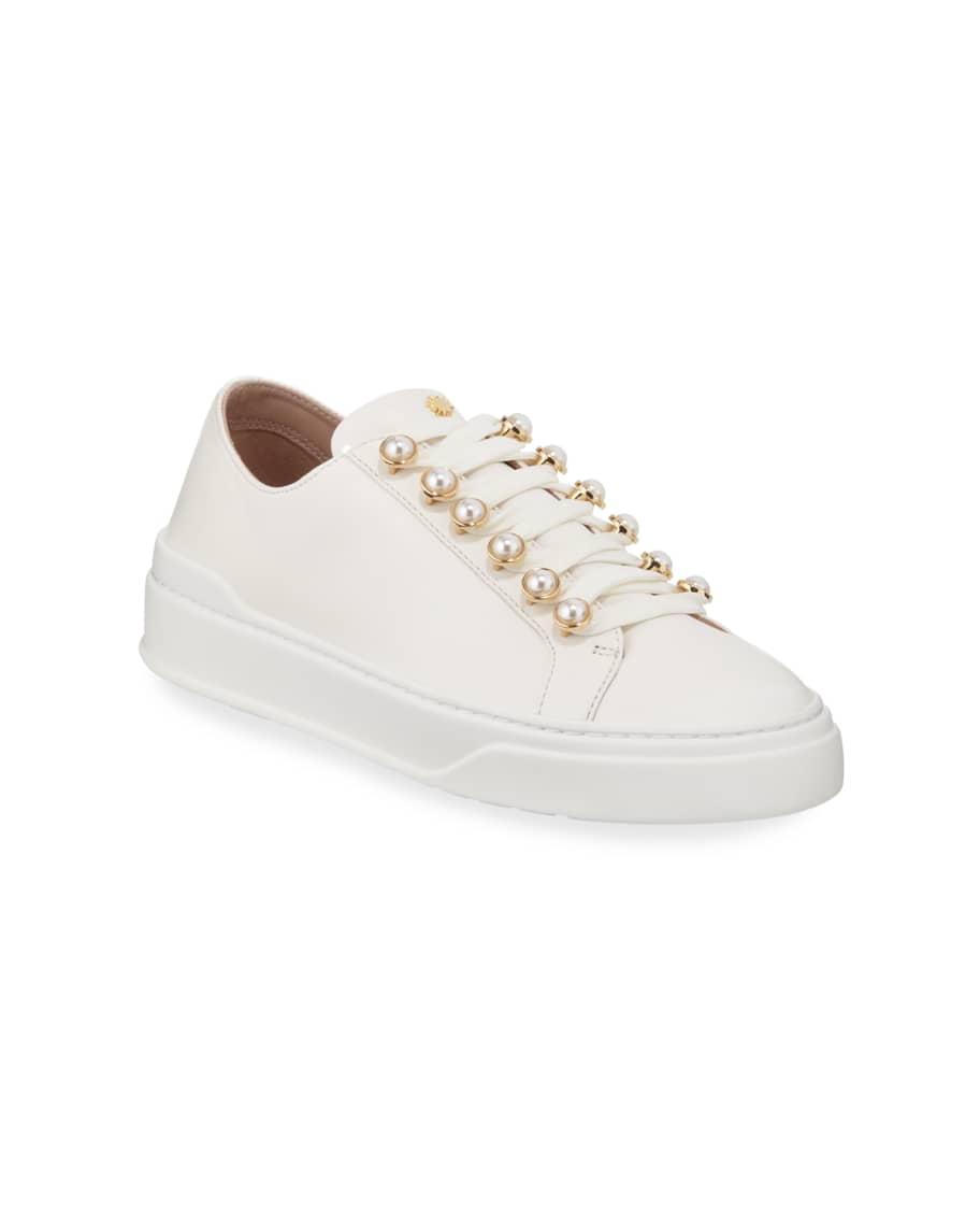 stuart weitzman excelsa leather sneakers