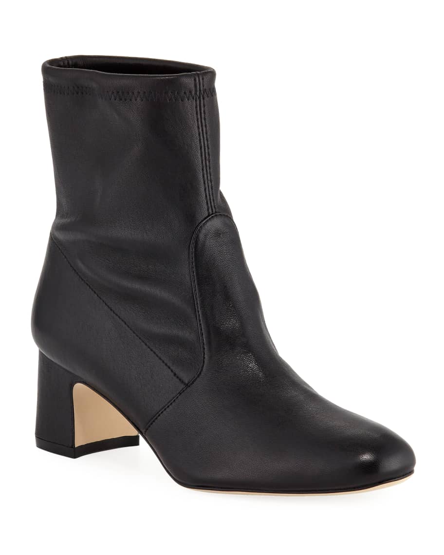 Stuart Weitzman Niki Stretch Leather Booties Neiman Marcus
