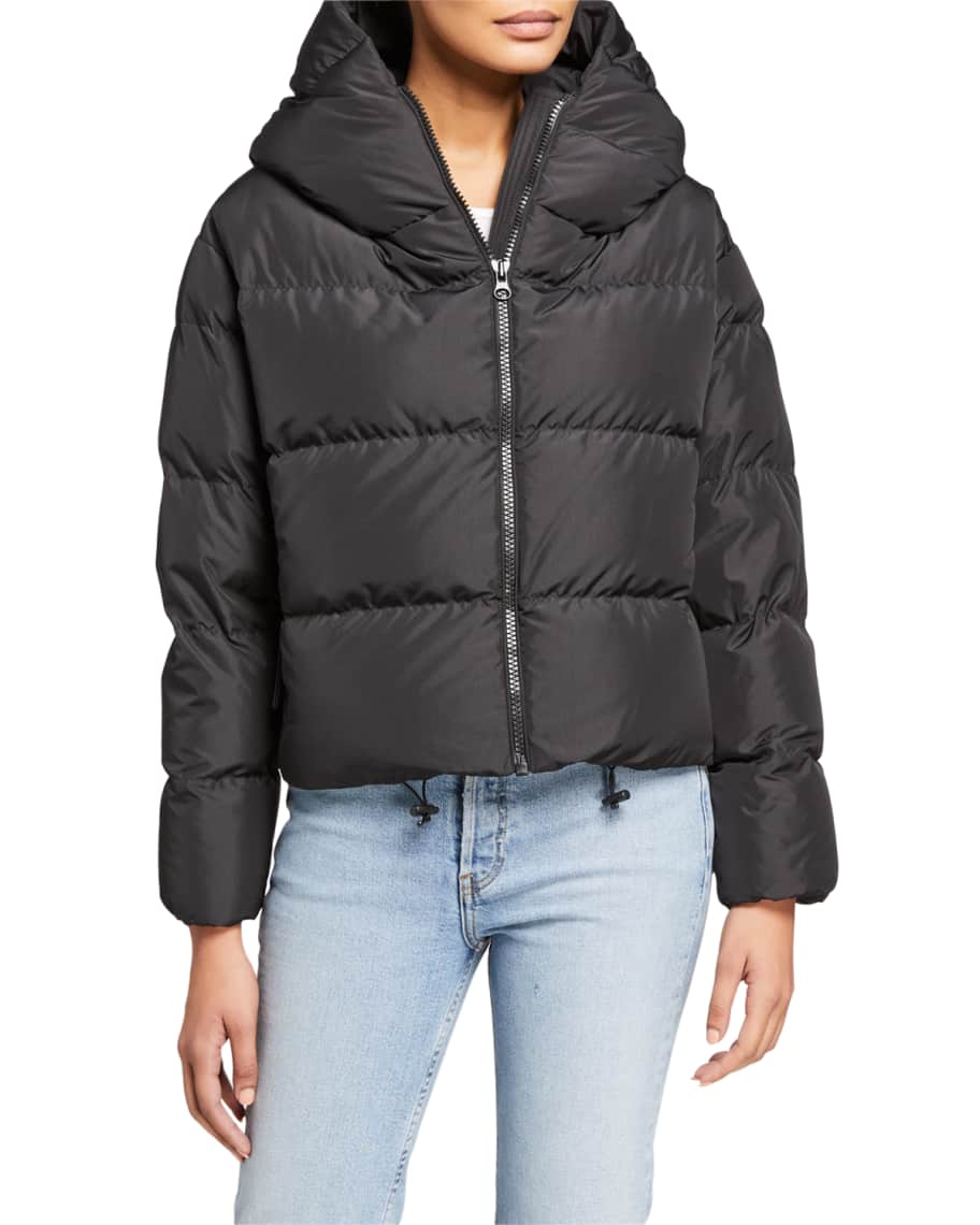 Bacon Hooded Short Down Jacket | Neiman Marcus