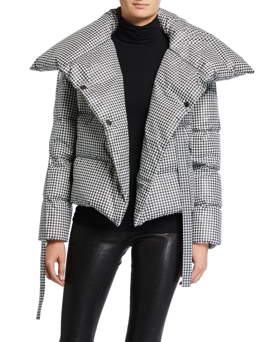 Bacon houndstooth puffer cheap