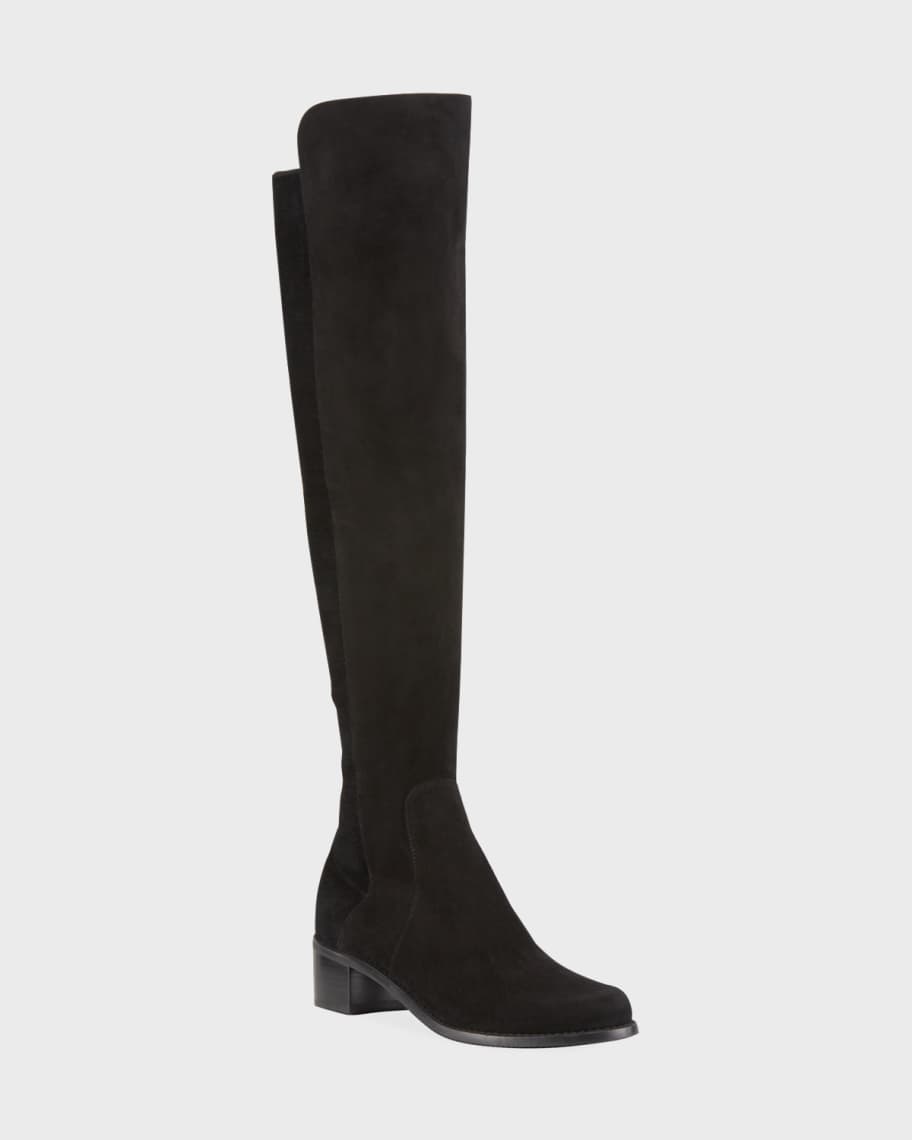Stuart Weitzman Reserve Stretch-Suede Knee Boots | Neiman Marcus