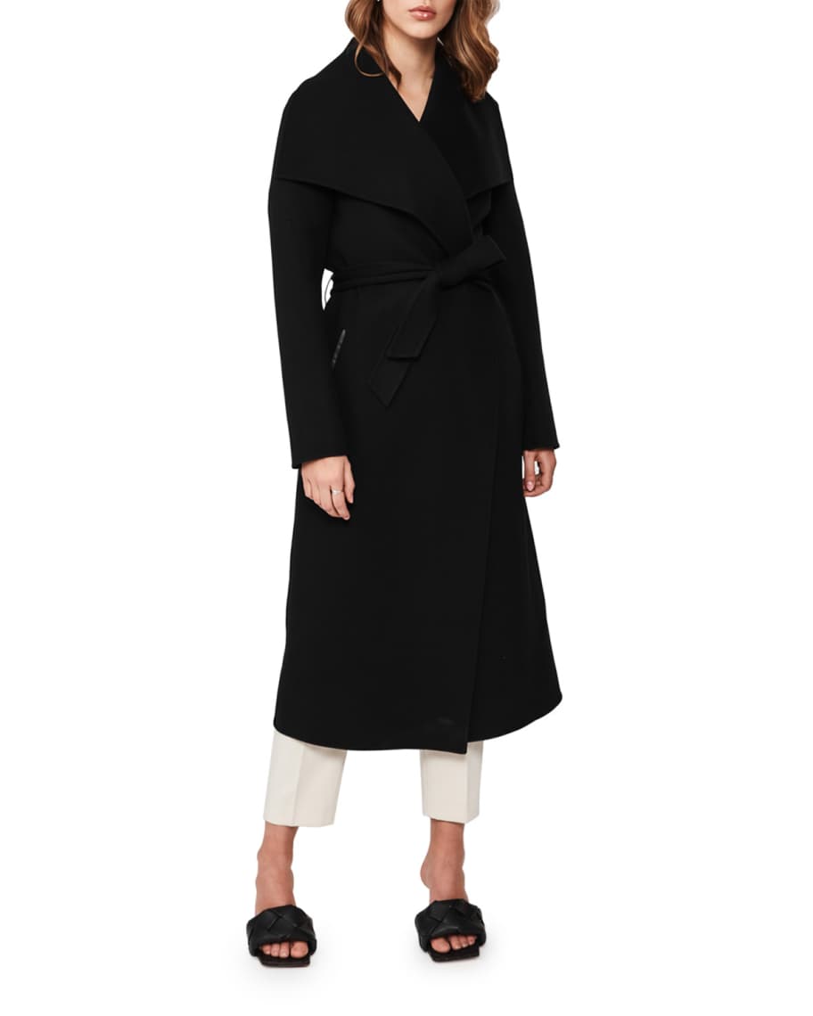 Mackage Mai Long Wool Wrap Coat | Neiman Marcus