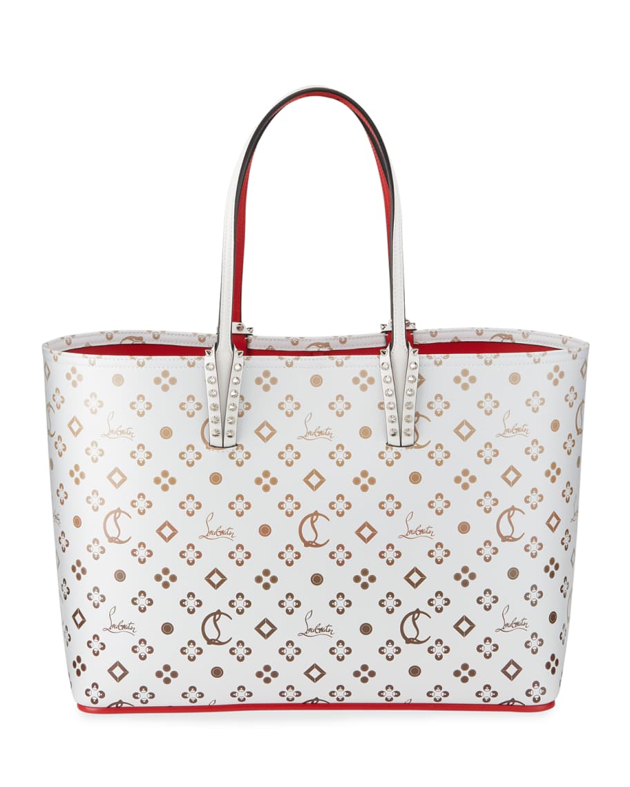 Christian Louboutin Cabata E/w Mini Loubinthesky White Tote Bag