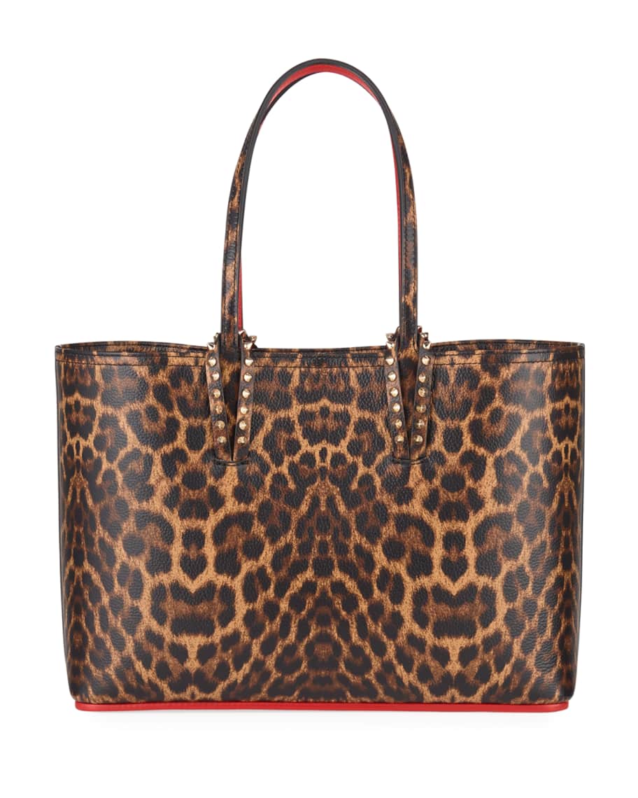 tapet Bungalow Vanvid Christian Louboutin Cabata Small Leopard-Print Tote Bag | Neiman Marcus