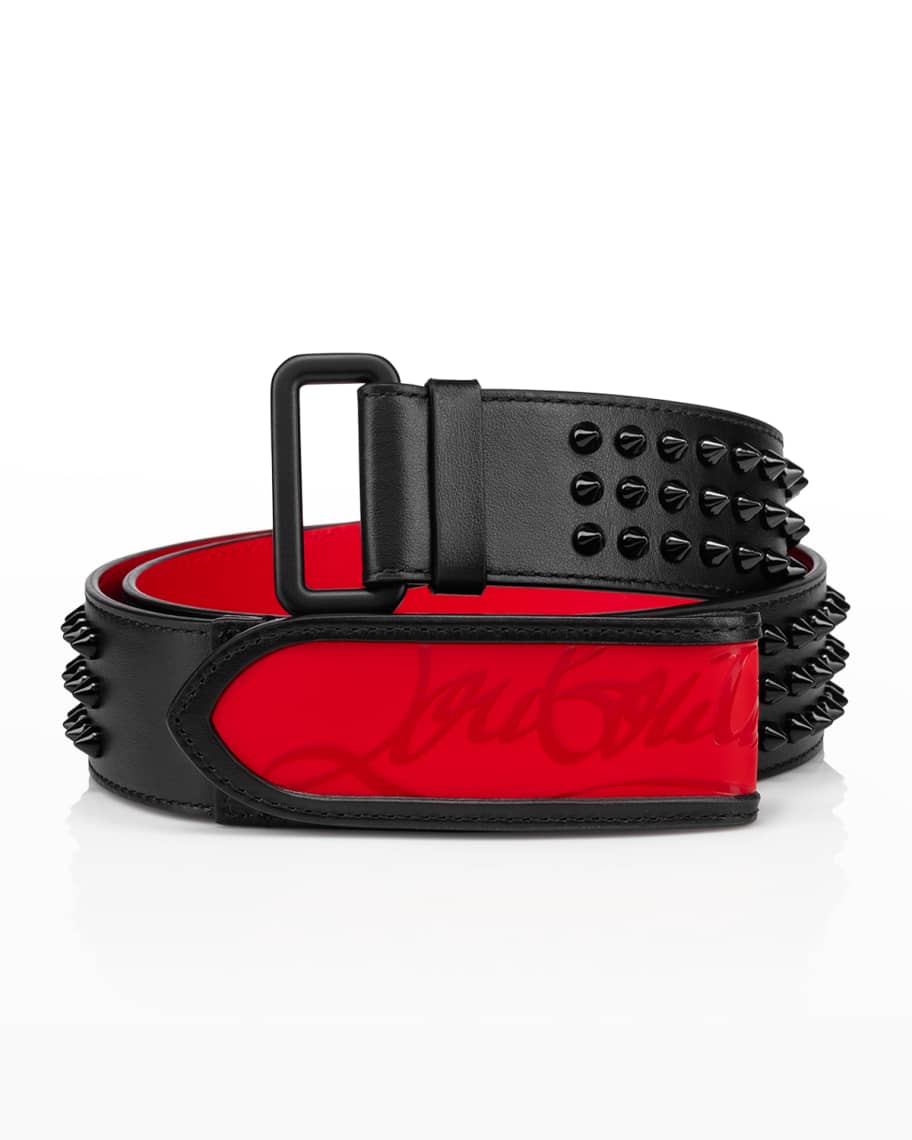 loubi spiked leather belt
