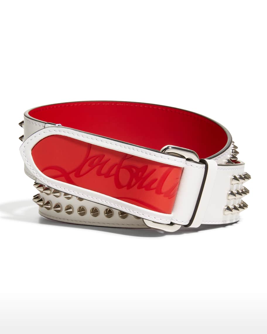 loubi spiked leather belt