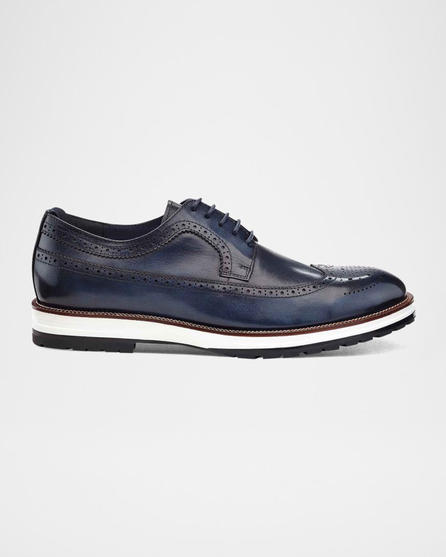 Like New Ike Behar Men\'s Louis Hybrid Wing-Tip Leather Derby Shoes Ike Behar Men main image 2