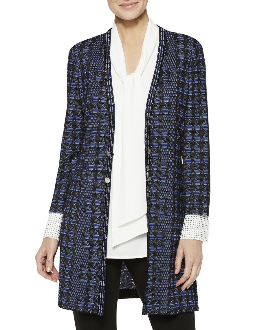 Misook Plus Size Media Pattern Duster Cardigan | Neiman Marcus