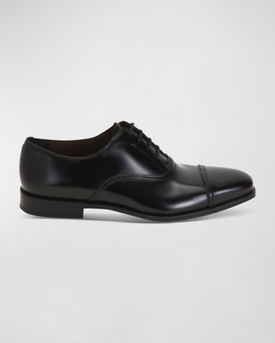 Ferragamo Men's Seul Leather Oxford Shoes | Neiman Marcus