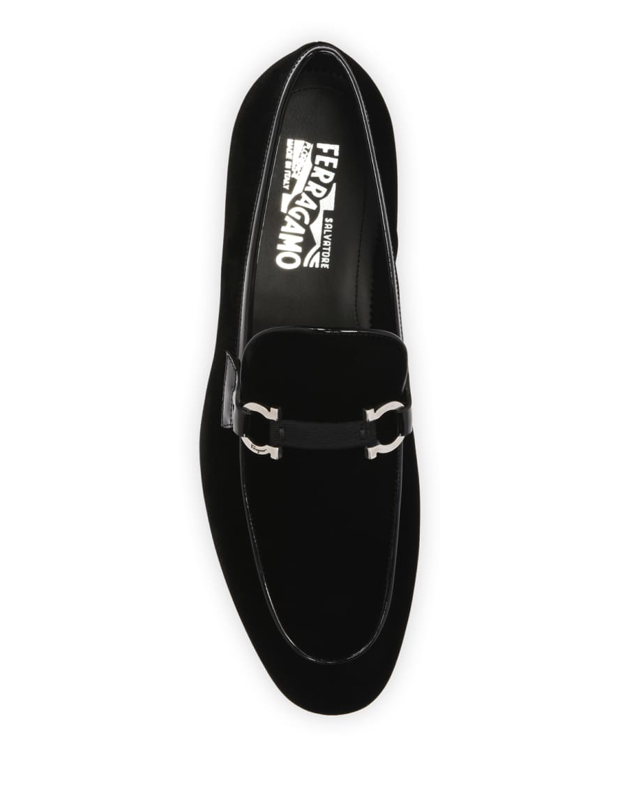 Salvatore Ferragamo Men's Seral Velvet Loafers | Neiman Marcus