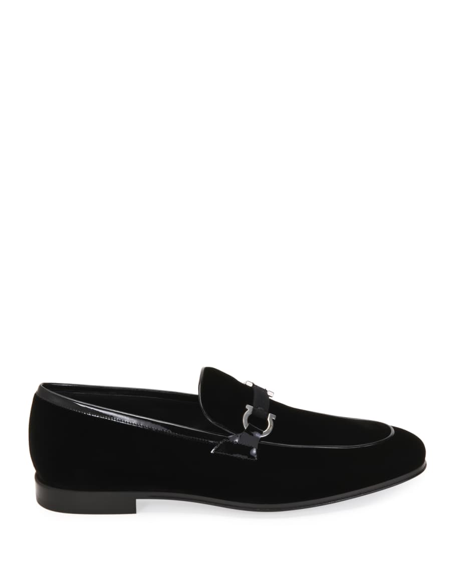 salvatore ferragamo danny velvet loafers