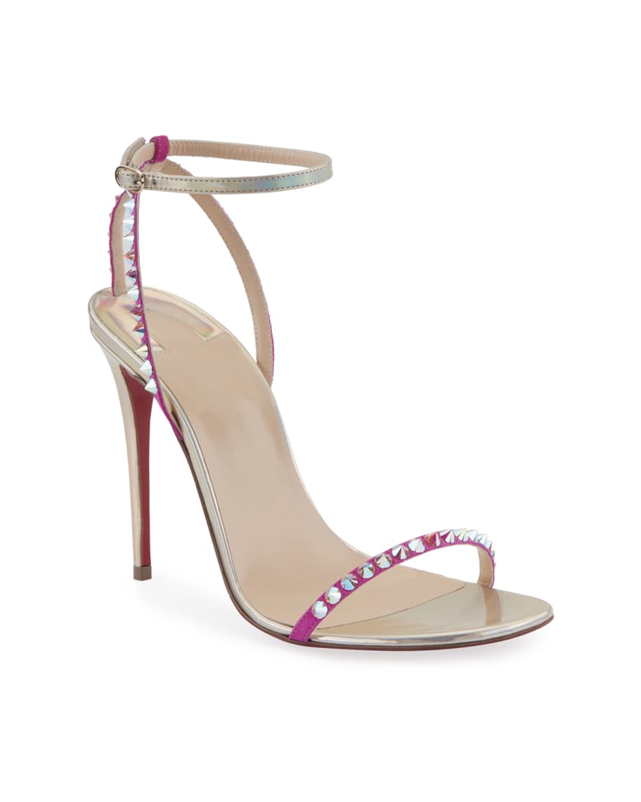 Christian Louboutin So You Strappy Spike Red Sole Sandals | Neiman Marcus