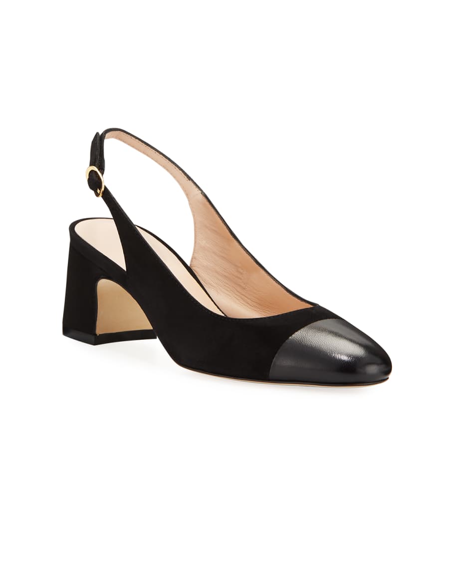 Stuart Weitzman Loraina Suede Slingback Pumps | Neiman Marcus